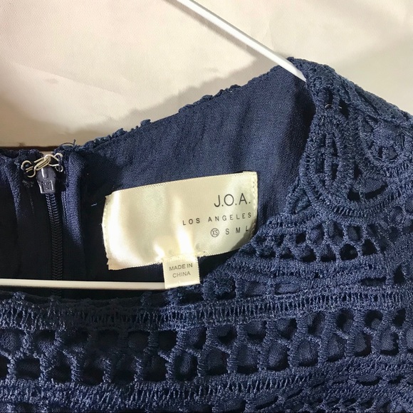 J.O.A Navy Crochet Lace Sheath Dress - Picture 4 of 4